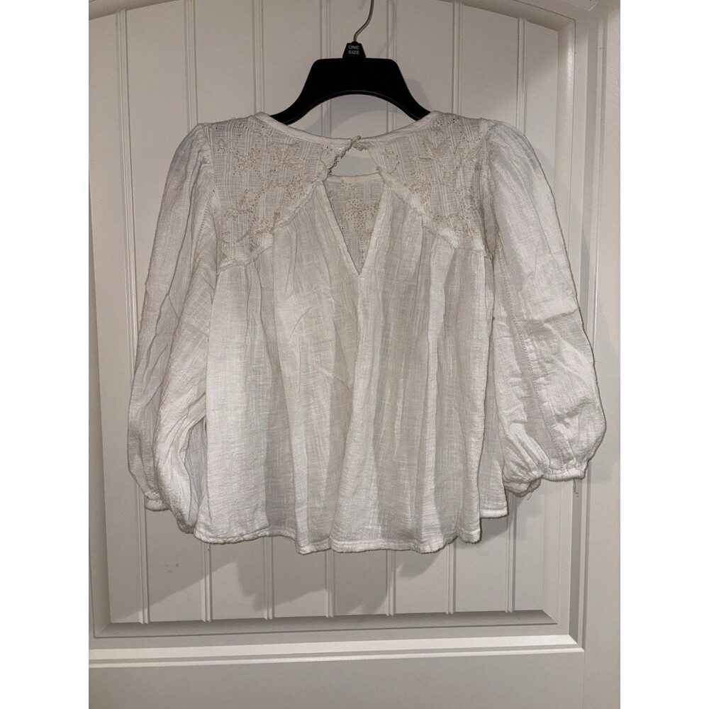 House Of Harlow 1960 Anthropologie Embroidered Boho Blouse Small Peasant - Picture 5 of 5